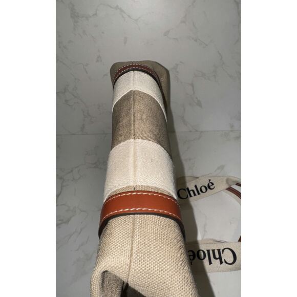 Chloe Woody Medium Linen Tote Bag - Excellent Condition - Picture 3 of 4